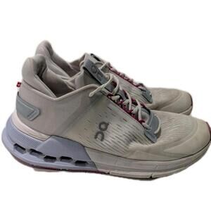 On Womens Running Cloudnova Flux Undyed White/Heather ~ Size 6.5